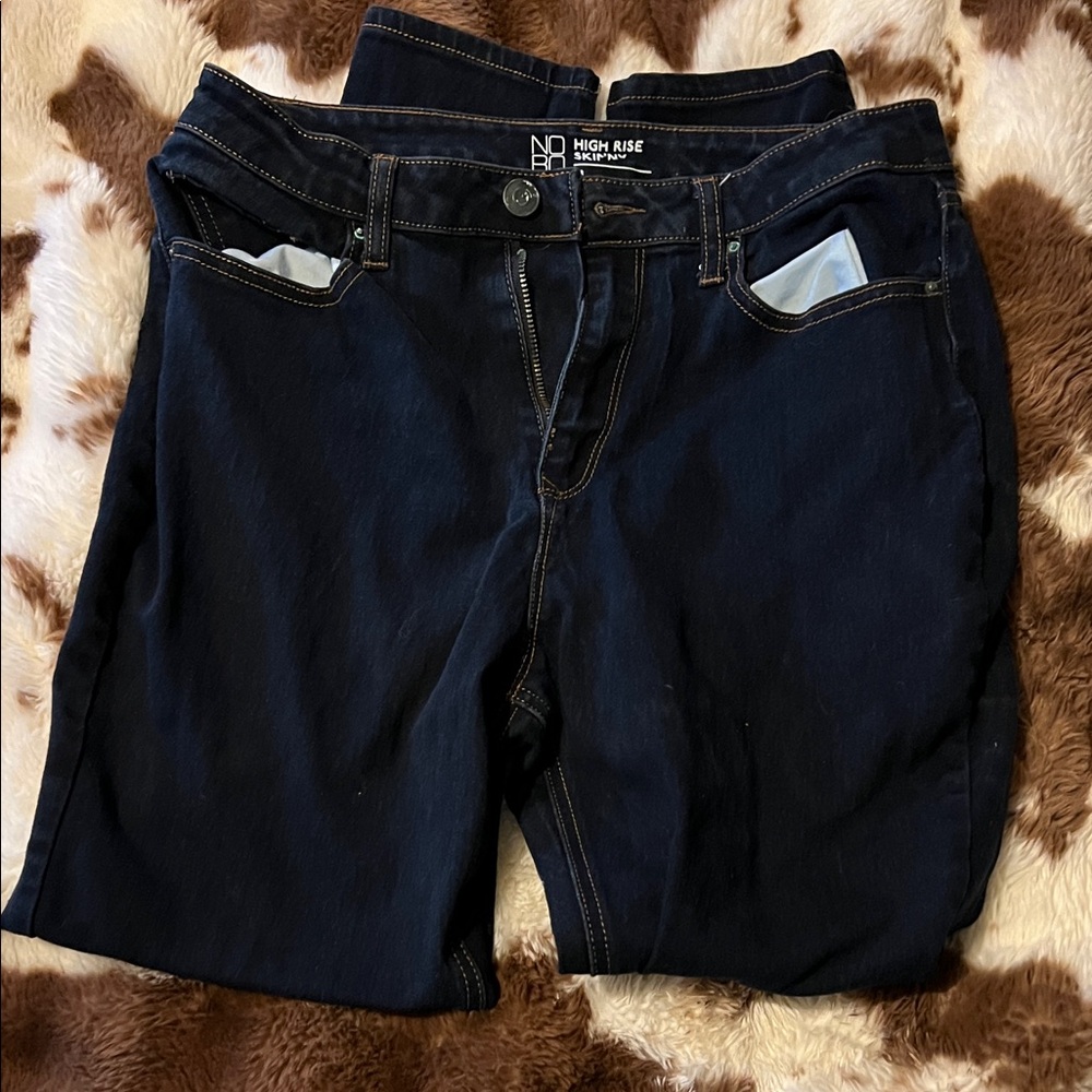 NOBO Women's High Rise Dark Blue Jeans